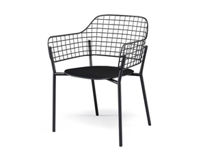LYZE - Stainless steel garden chair with armrests _ Emu