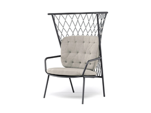 NEF - High-back aluminium garden armchair - Armchair by Emu