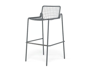 RIO R50 - High steel stool with footrest - Stool by Emu