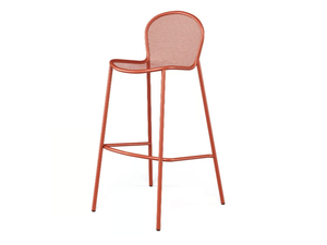 RONDA X - High steel garden stool with footrest - Stool by Emu