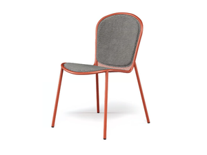 RONDA X - Upholstered fabric and steel garden chair - Chair by Emu