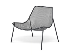 ROUND - Garden steel easy chair - Armchair by Emu