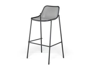 ROUND - Stackable high steel garden stool - Stool by Emu