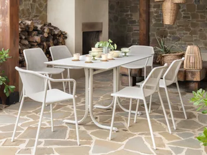 TABLE SYSTEM - Folding rectangular steel table - Table by Emu