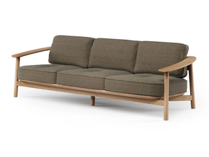 TWINS - 3 seater fabric garden sofa with removable cover - Sofa by Emu