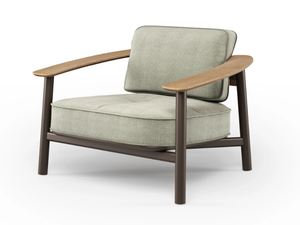 TWINS - Fabric garden armchair with armrests - Armchair by Emu