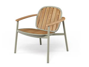 TWINS - Garden teak easy chair with armrests - Armchair by Emu