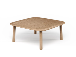 TWINS - Low teak garden side table - Side table by Emu