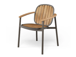 TWINS - Teak garden chair with armrests - Chair by Emu
