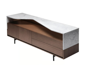 BRIGHT - Walnut sideboard - Cabinet by ENNE
