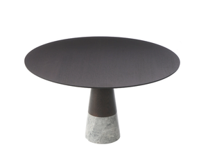 ECHO - Round solid wood dining table - Table by ENNE