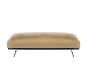 IMPERIOUS - Rectangular leather pouf - Pouf by ENNE