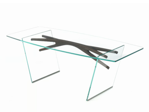 LOOP - Rectangular glass table - Table by ENNE