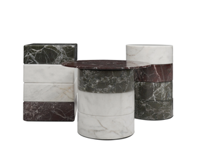 LUNA - Modular marble coffee table - Coffee table by ENNE