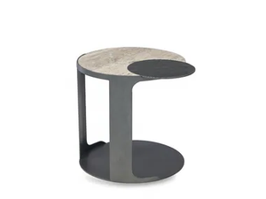 OCEAN - Round side table with storage space - Coffee table by ENNE
