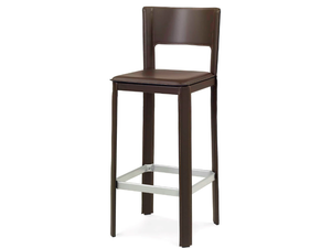 ALEX 2.0 - High tanned leather stool - Stool by ENRICO PELLIZZONI