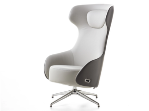 BILLIE - Relaxing leather armchair - Armchair by ENRICO PELLIZZONI