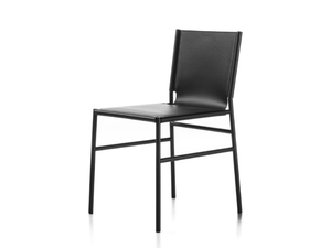 ELENA - Tanned leather chair - Chair by ENRICO PELLIZZONI