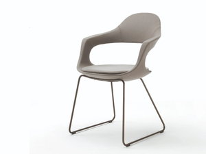 FRENCHKISS - Sled base leather chair - Chair by ENRICO PELLIZZONI