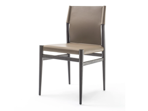LEDERMANN - Tanned leather chair - Chair by ENRICO PELLIZZONI