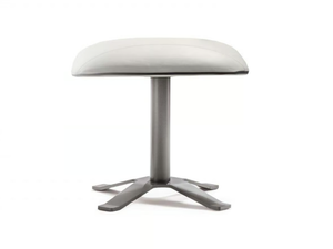 LULLABY - With 4-spoke base swivel tanned leather footstool - Pouf by ENRICO PELLIZZONI