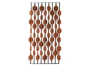RO - Divider in leather and wood - Screens by ENRICO PELLIZZONI