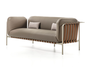 SYDNEY - 3 seater tanned leather sofa - Sofa by ENRICO PELLIZZONI
