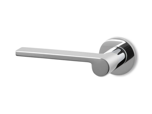 LEV - Brass door handle on rose - Finishes accessories by Ento