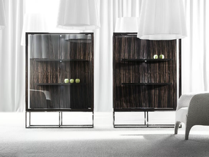 PENSAMI - Wood and glass display cabinet - Cabinet by ERBA ITALIA