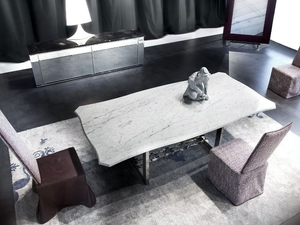 ROCKCOCÒ - Rectangular marble living room table - Table by ERBA ITALIA