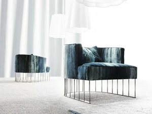 TENTAZIONE - Upholstered fabric easy chair - Armchair by ERBA ITALIA