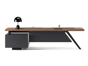 ARROW - L-shaped wooden executive desk with drawers - Desk by Ersa