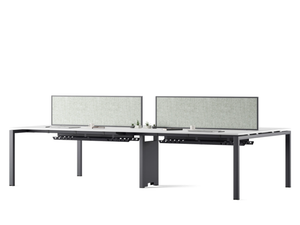 DOMINO - Multiple laminate office desk with desk screens - Desk by Ersa