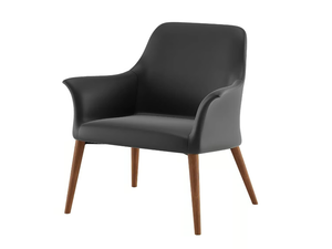 FOLD - Leather easy chair with armrests - Armchair by Ersa