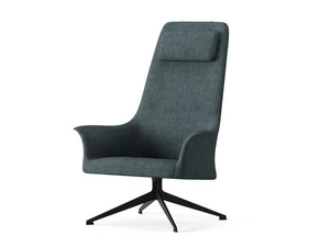 FOLD - Swivel fabric armchair high-back - Armchair by Ersa