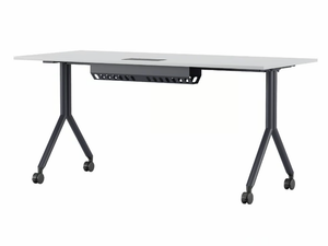GAVINA - Laminate office desk with flip-top with cable management - Desk by Ersa