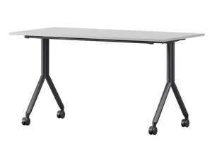 GAVINA - Sectional laminate office desk with flip-top with casters - Desk by Ersa