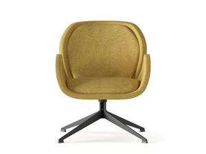 LIKHA - With 4-spoke base fabric easy chair with armrests - Armchair by Ersa
