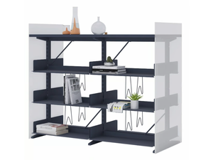 LIN - Open double-sided painted metal bookcase - Cabinet by Ersa