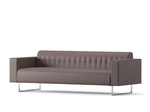 M-LINE - 3 seater sled base leather sofa - Sofa by Ersa