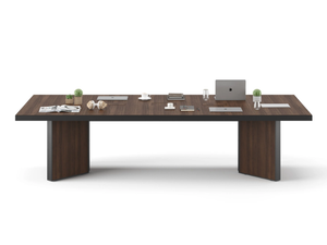 MEIRO - Rectangular wooden meeting table with cable management - Table by Ersa