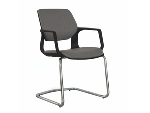 MOIRA - Cantilever fabric chair with armrests open back - Chair by Ersa