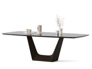 NOX - Rectangular Dark Emperador marble table - Table by Ersa