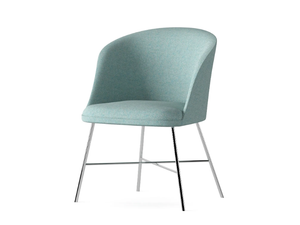 PREMIER - Leather and fabric chair with armrests and footrest - Chair by Ersa