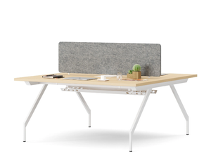 SO - Multiple office workstation with wood top and metal base - Desk by Ersa