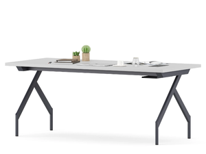 SO - Rectangular laminate workstation desk with cable management - Desk by Ersa