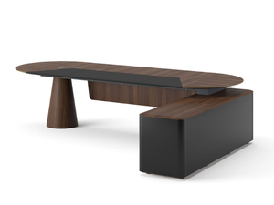 TEAR - L-shaped wooden executive desk with drawers - Desk by Ersa
