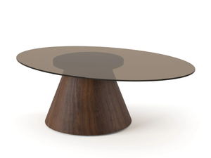TEAR - Oval glass coffee table - Coffee table by Ersa