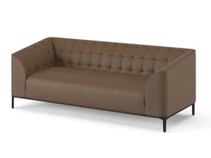 TERRA - Tufted 2 seater leather sofa - Sofa by Ersa