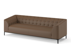 TERRA - Tufted 3 seater leather sofa - Sofa by Ersa